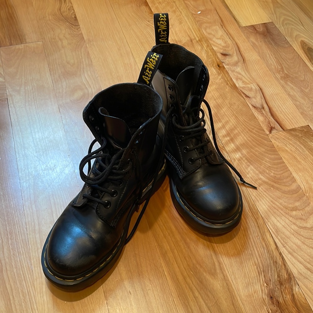 Black Doc Martins combat boots